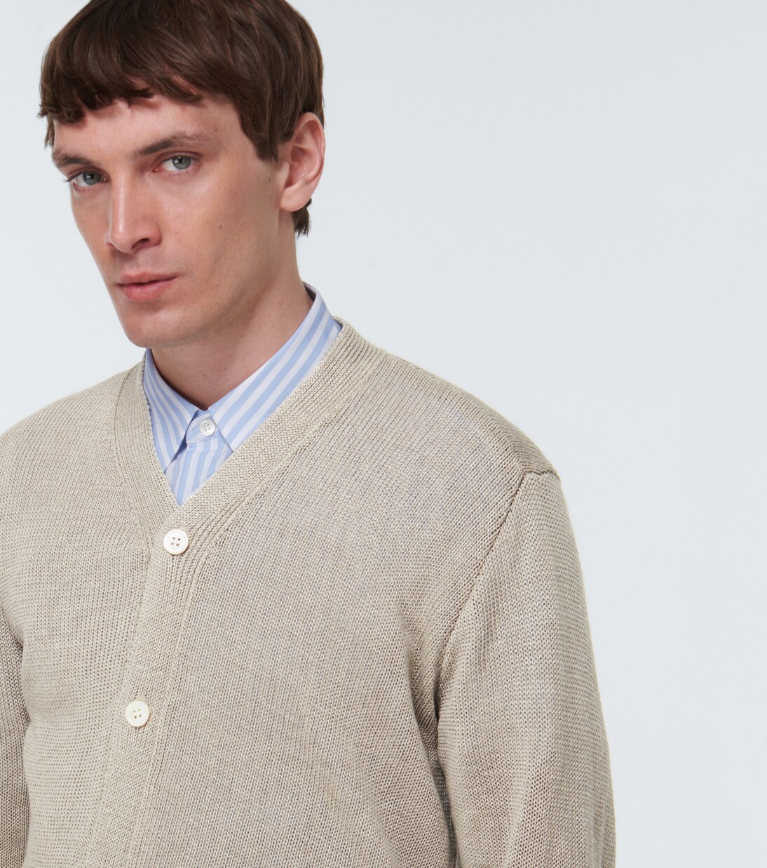 Asymmetrical linen cardigan | Comme des Garçons Homme Deux