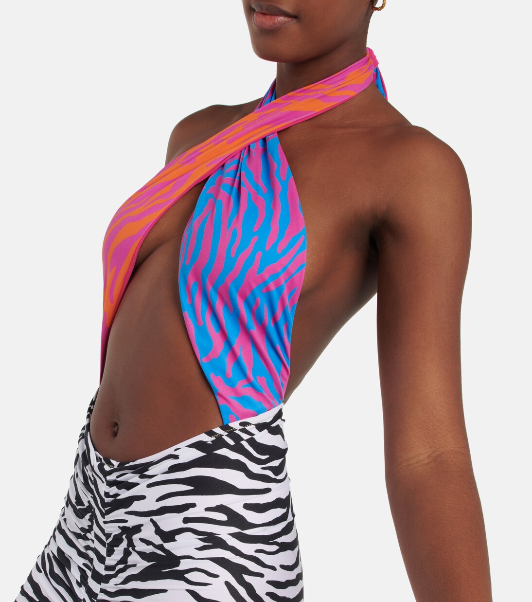 فستان قصير بطبعات حيوانات Stallion | Reina Olga