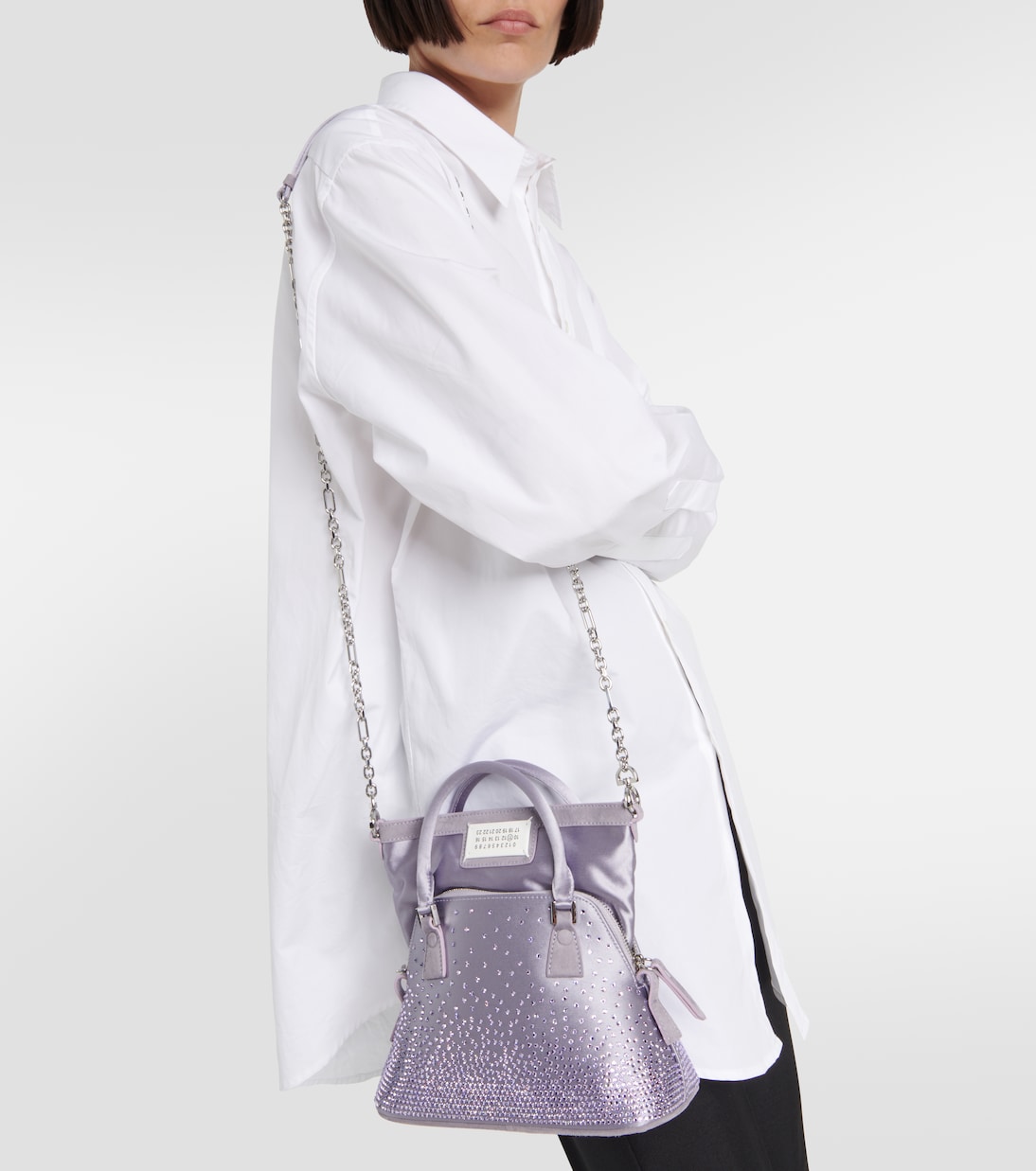 Schultertasche 5AC Classique Micro aus Satin | Maison Margiela