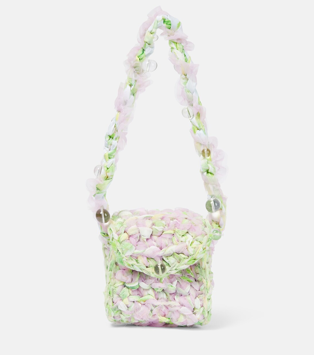 Mini crochet tulle shoulder bag | Susan Fang