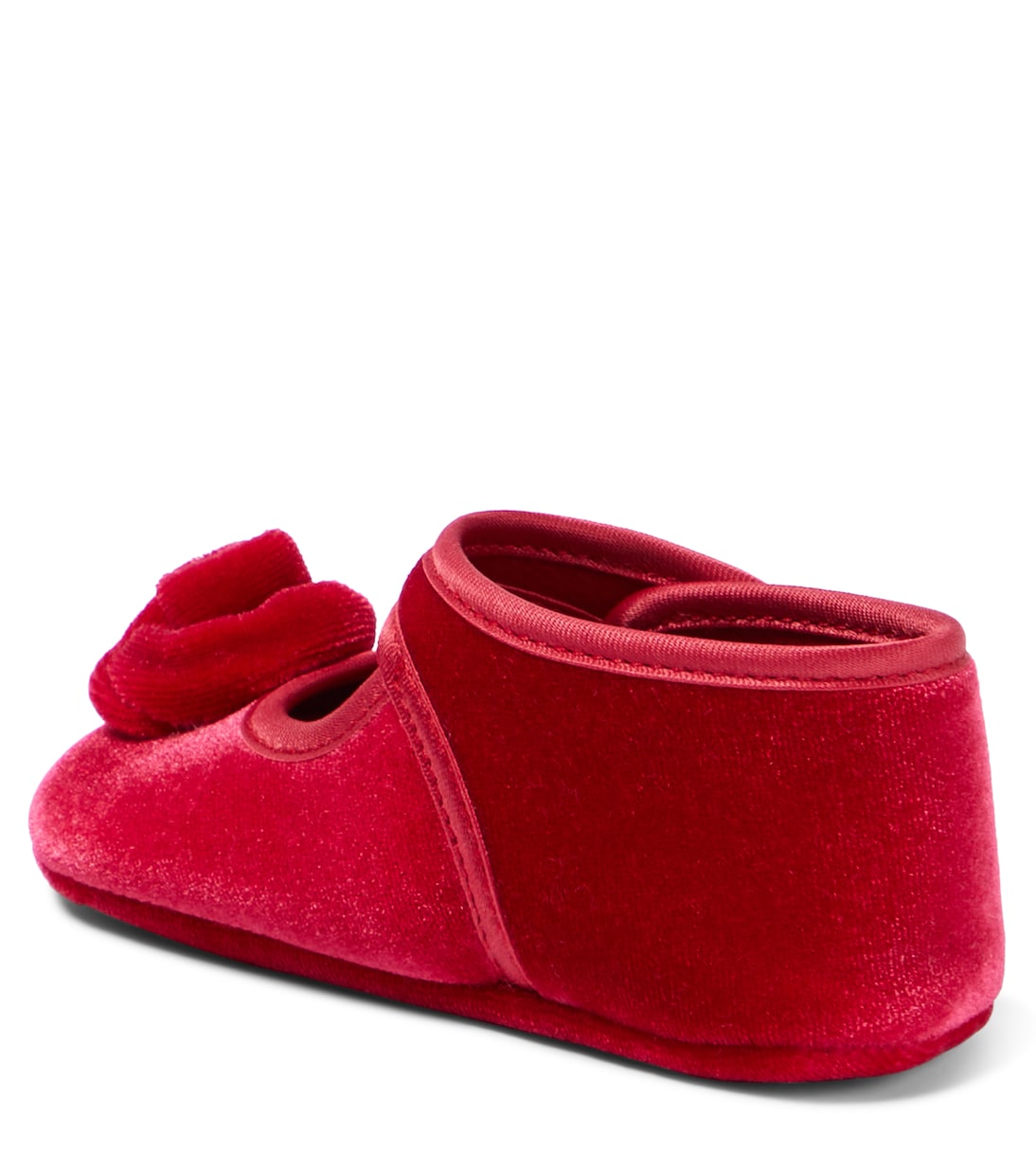 Baby floral-appliqué chenille booties | Monnalisa