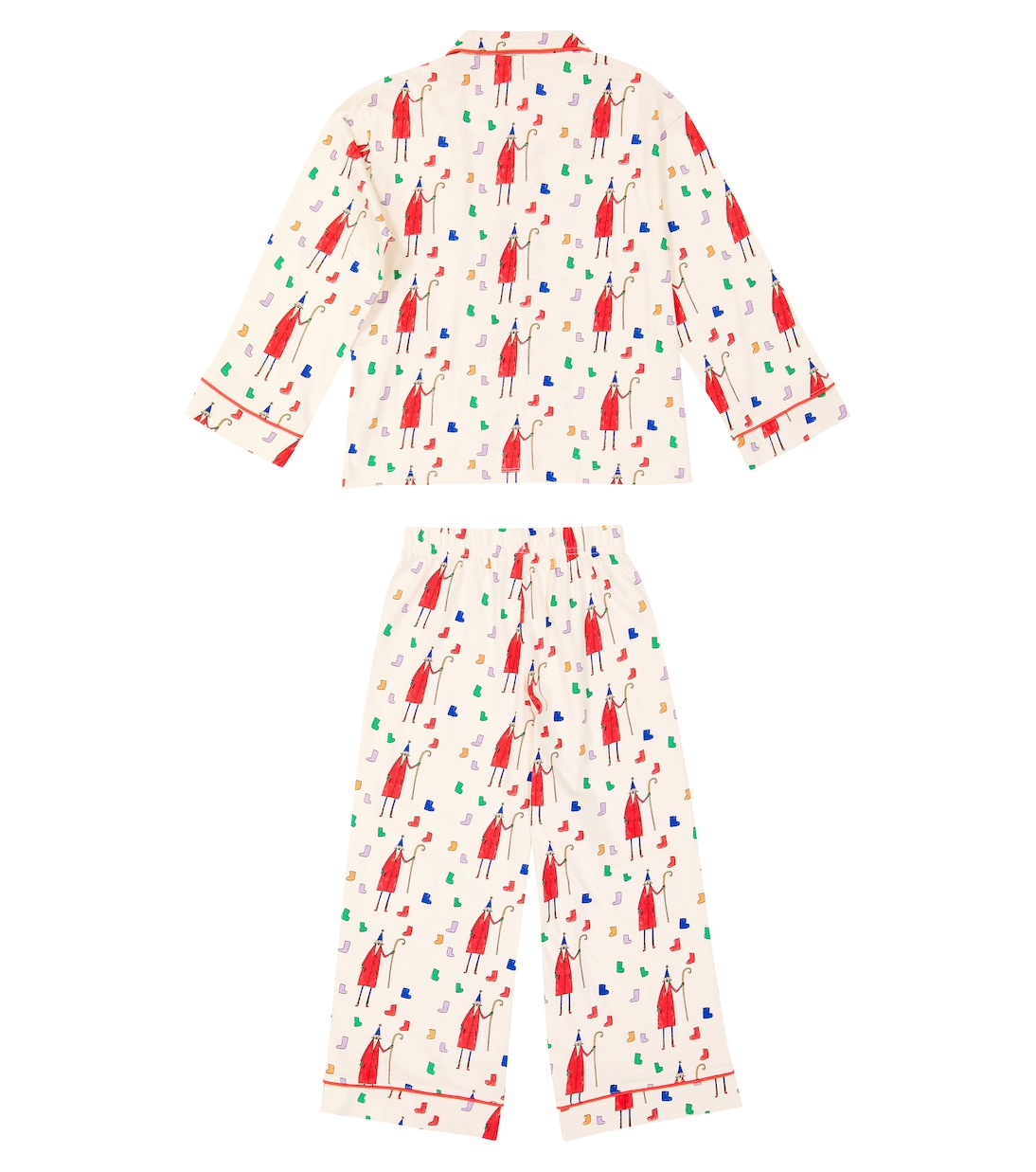 Printed cotton pajamas and eye mask set | Jellymallow