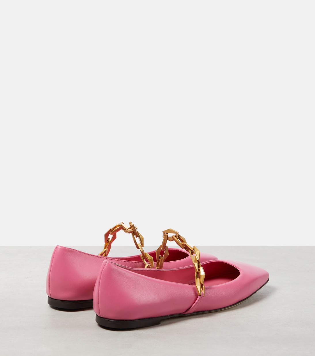 Diamond Tilda leather ballet flats | Jimmy Choo