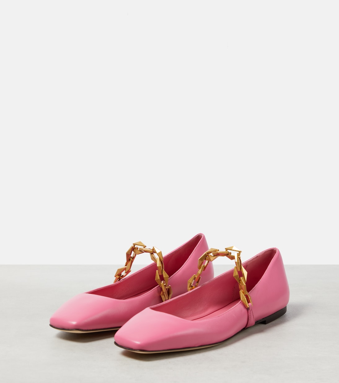 Diamond Tilda leather ballet flats | Jimmy Choo