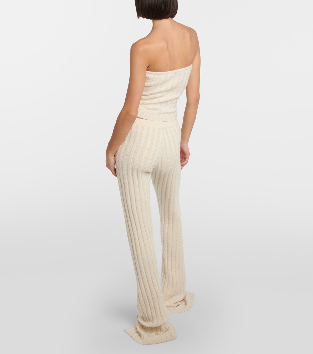 Floral-appliqué split-hem flared pants | Magda Butrym