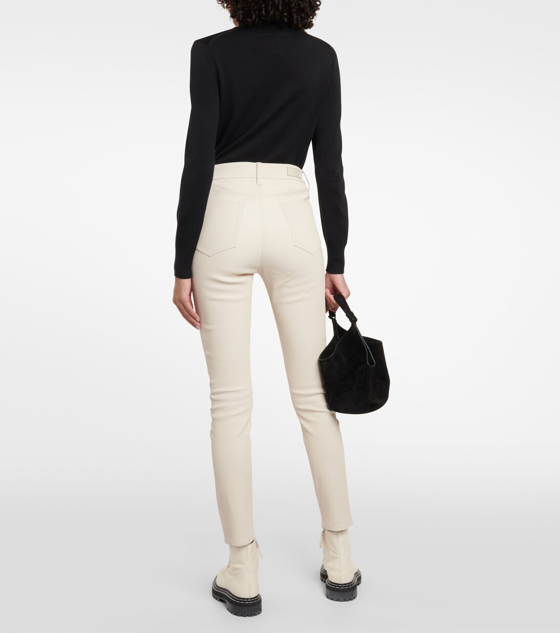 High-Rise-Hose aus Leder | Polo Ralph Lauren