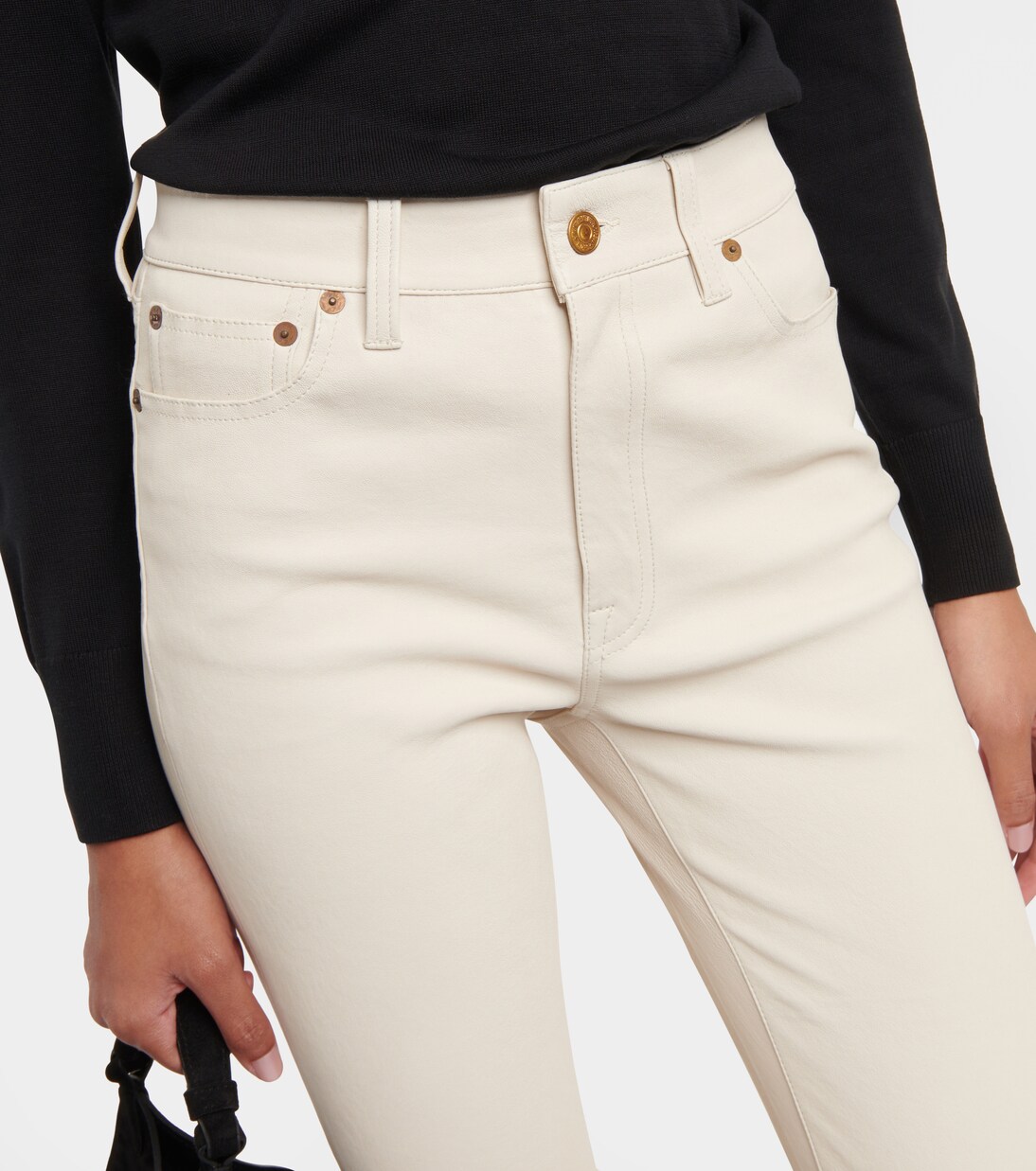 High-Rise-Hose aus Leder | Polo Ralph Lauren