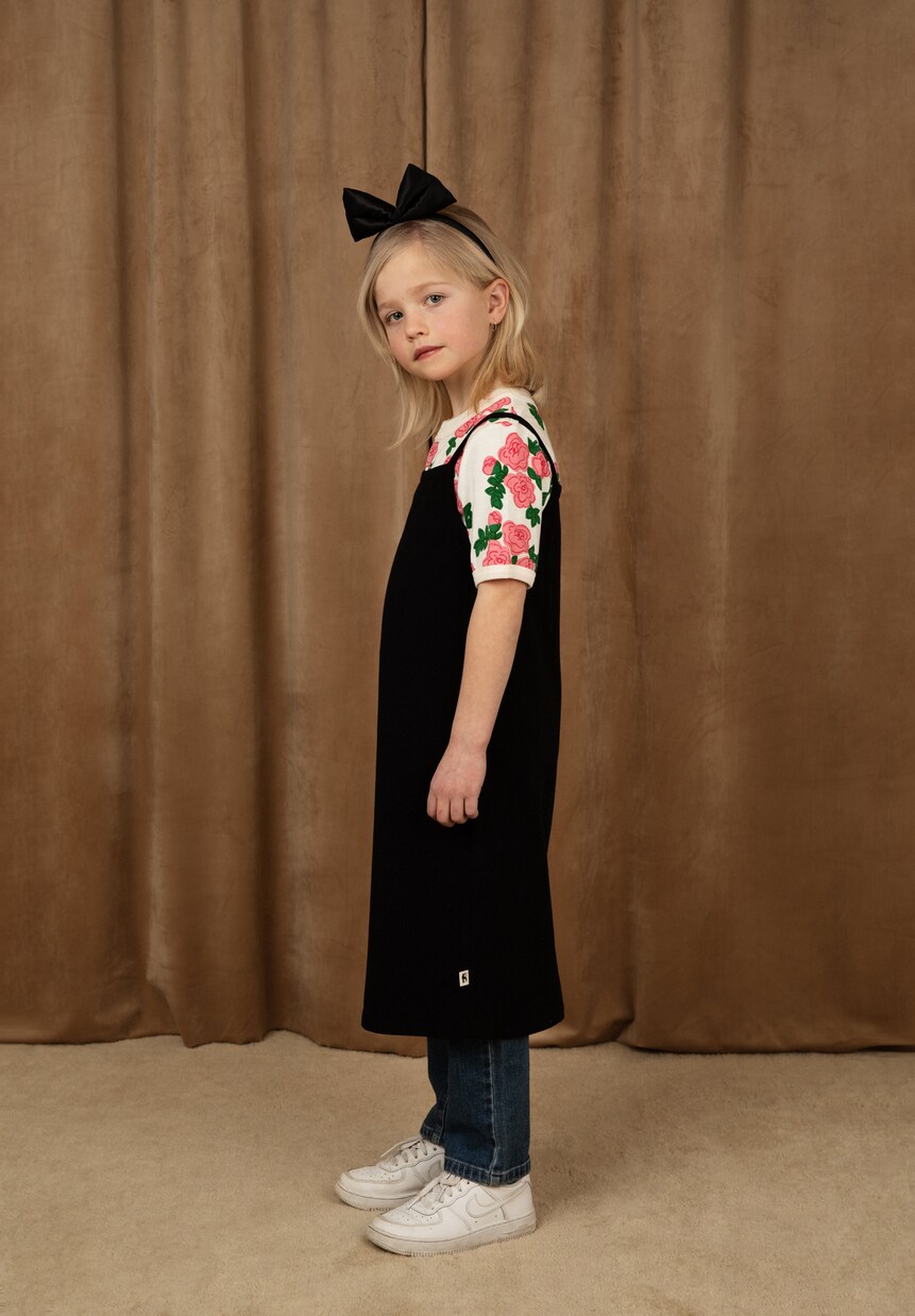 Roses cotton jersey T-shirt and dress set | Mini Rodini