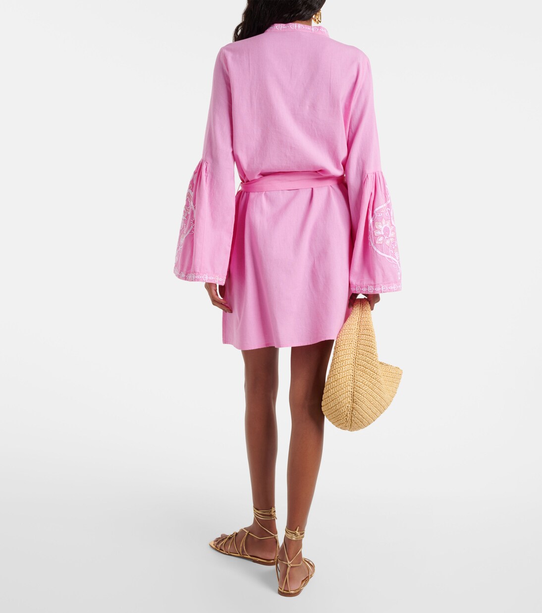 Robe Everly brodée en coton et lin | Melissa Odabash