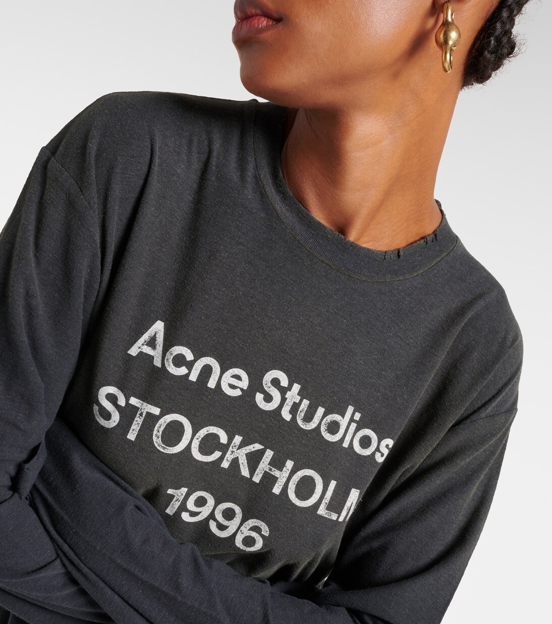 Logo cotton-blend top | Acne Studios