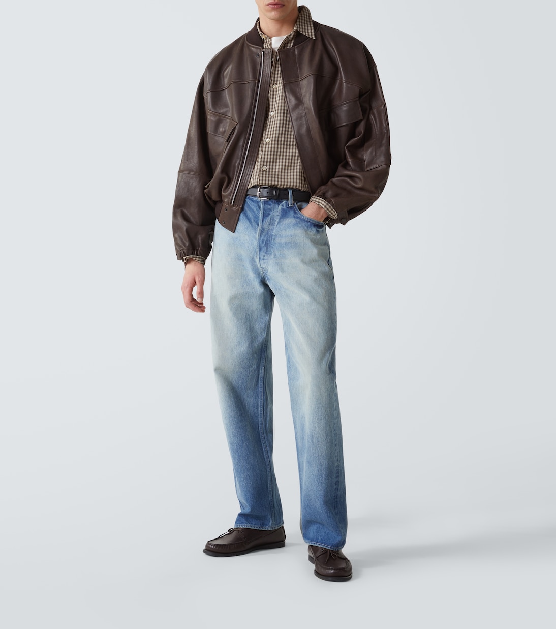 Airy gingham cotton shirt | Auralee