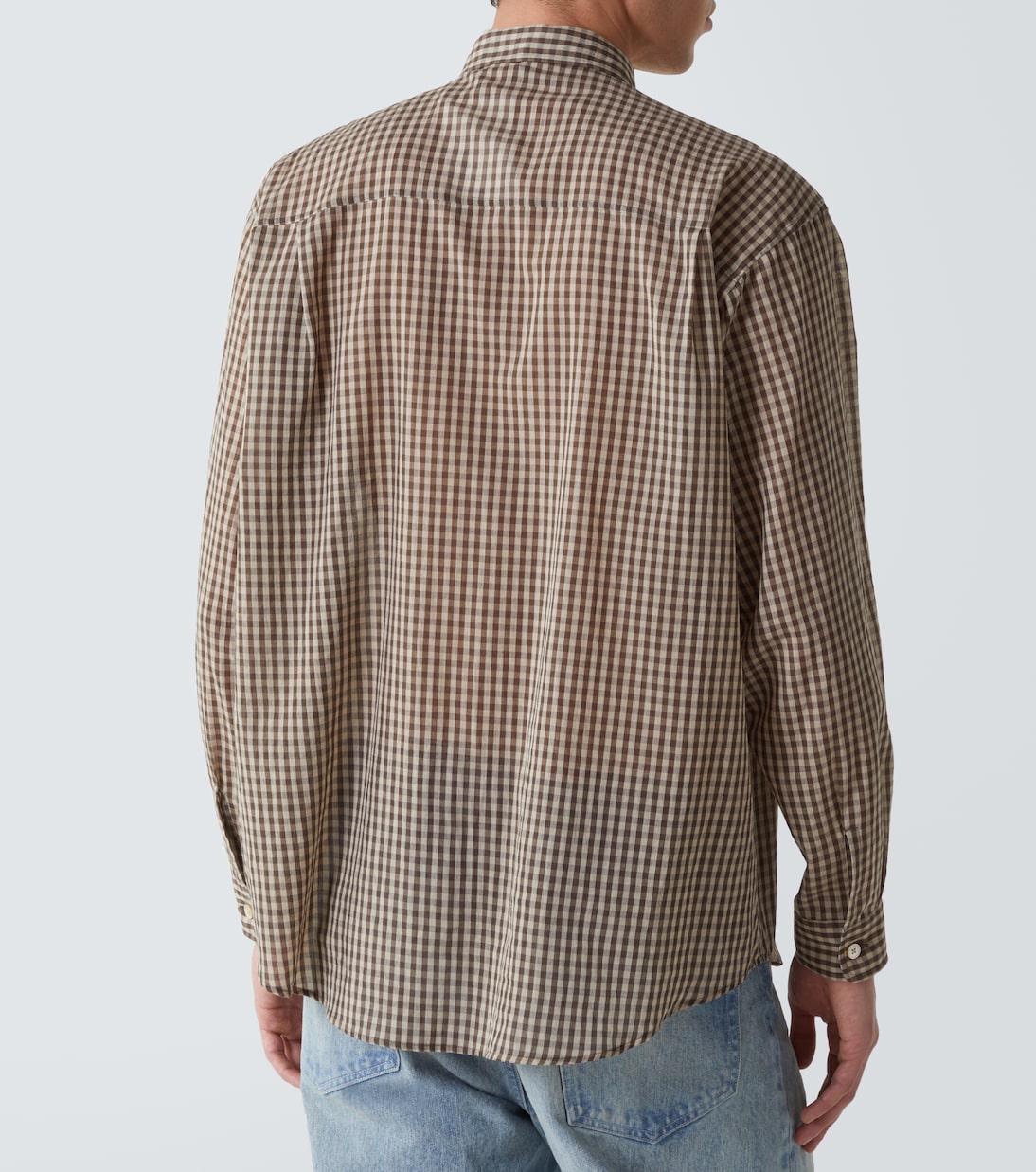 Airy gingham cotton shirt | Auralee