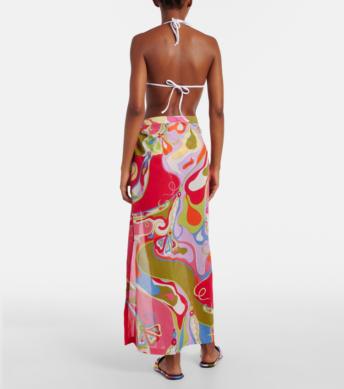 Orchidee cotton muslin beach cover-up | Pucci