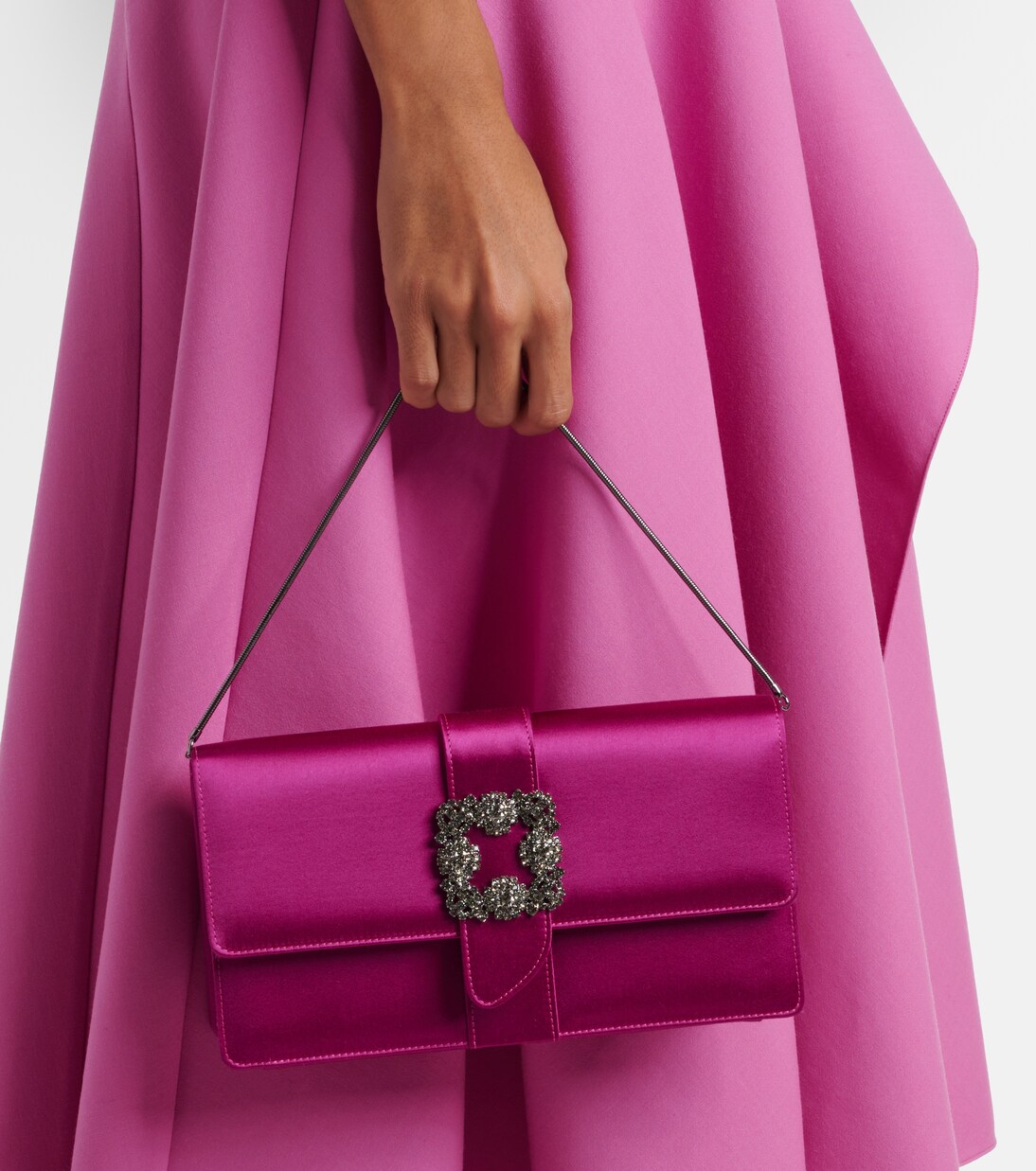 Capri embellished satin clutch | Manolo Blahnik