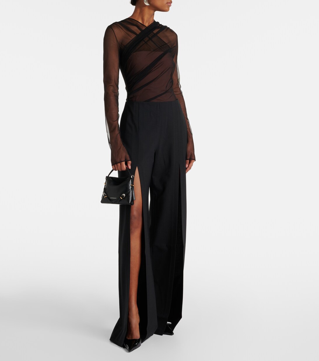 Renee draped tulle bodysuit | Nensi Dojaka