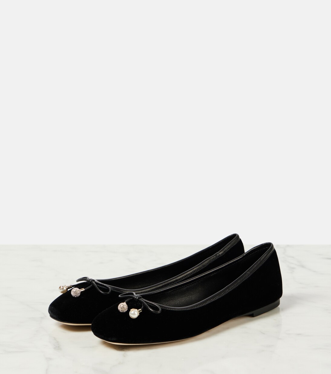 Elme velvet ballet flats | Jimmy Choo