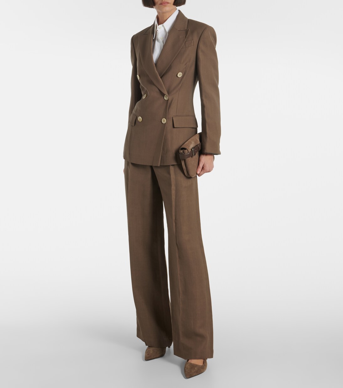 Pantalones anchos de tiro alto | Brunello Cucinelli