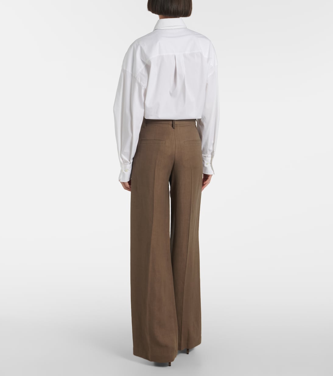 Pantalones anchos de tiro alto | Brunello Cucinelli