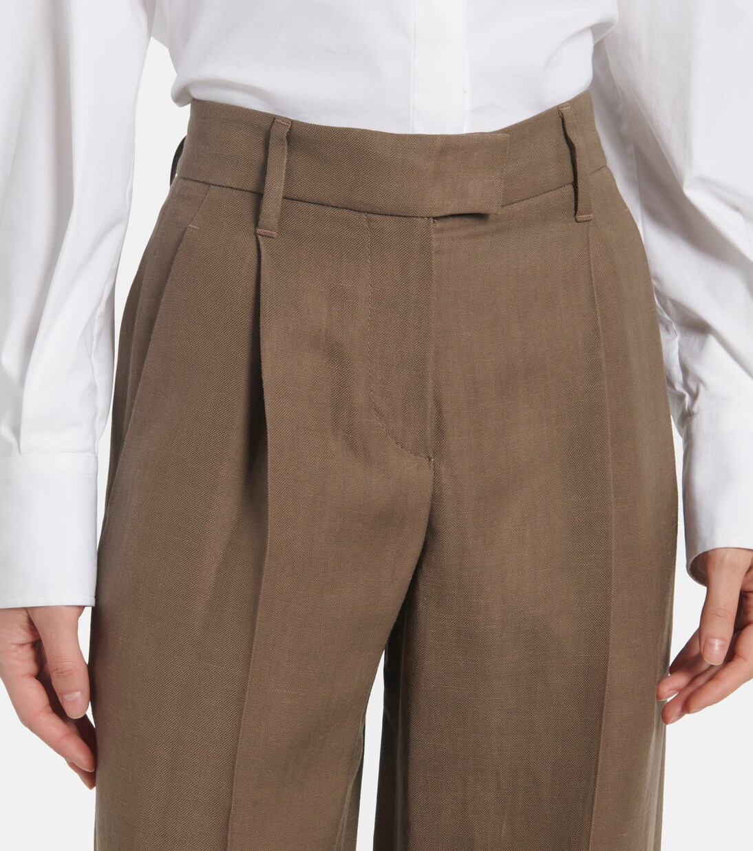 Pantalones anchos de tiro alto | Brunello Cucinelli