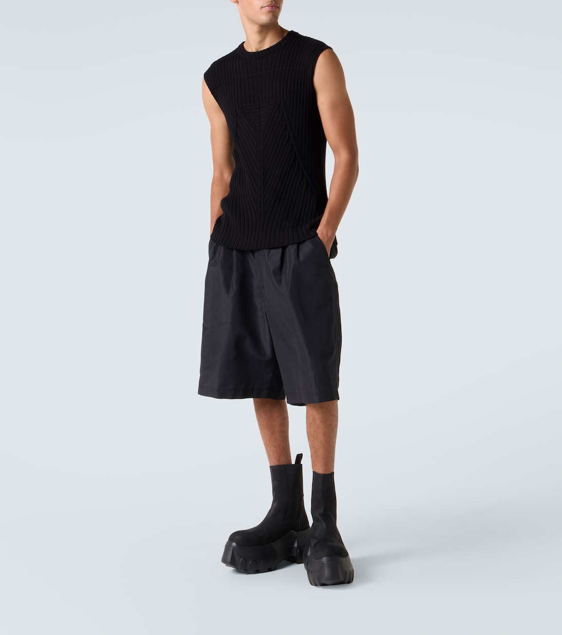 Beatle Mega Tractors leather Chelsea boots | Rick Owens