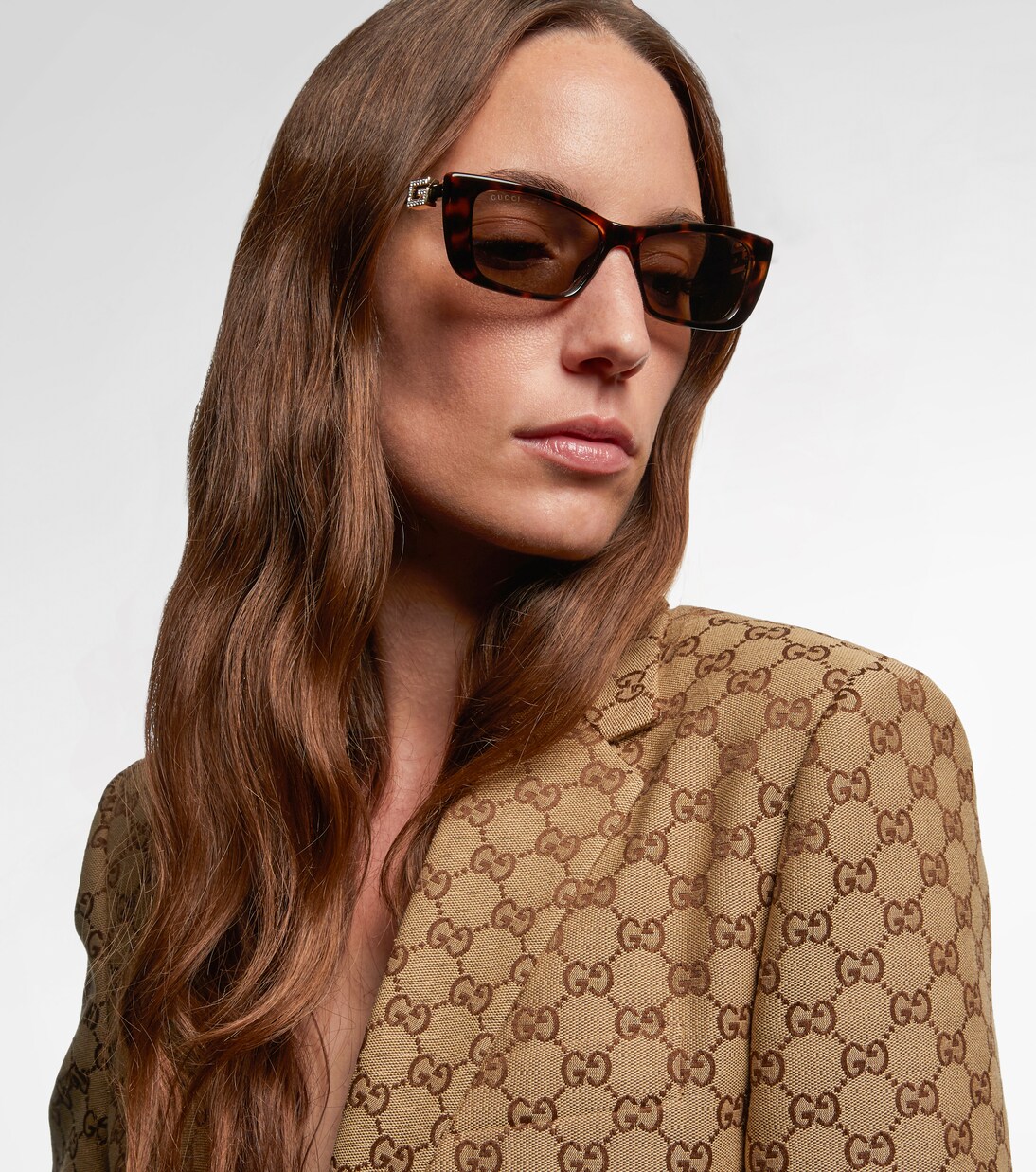 Embellished rectangular sunglasses | Gucci