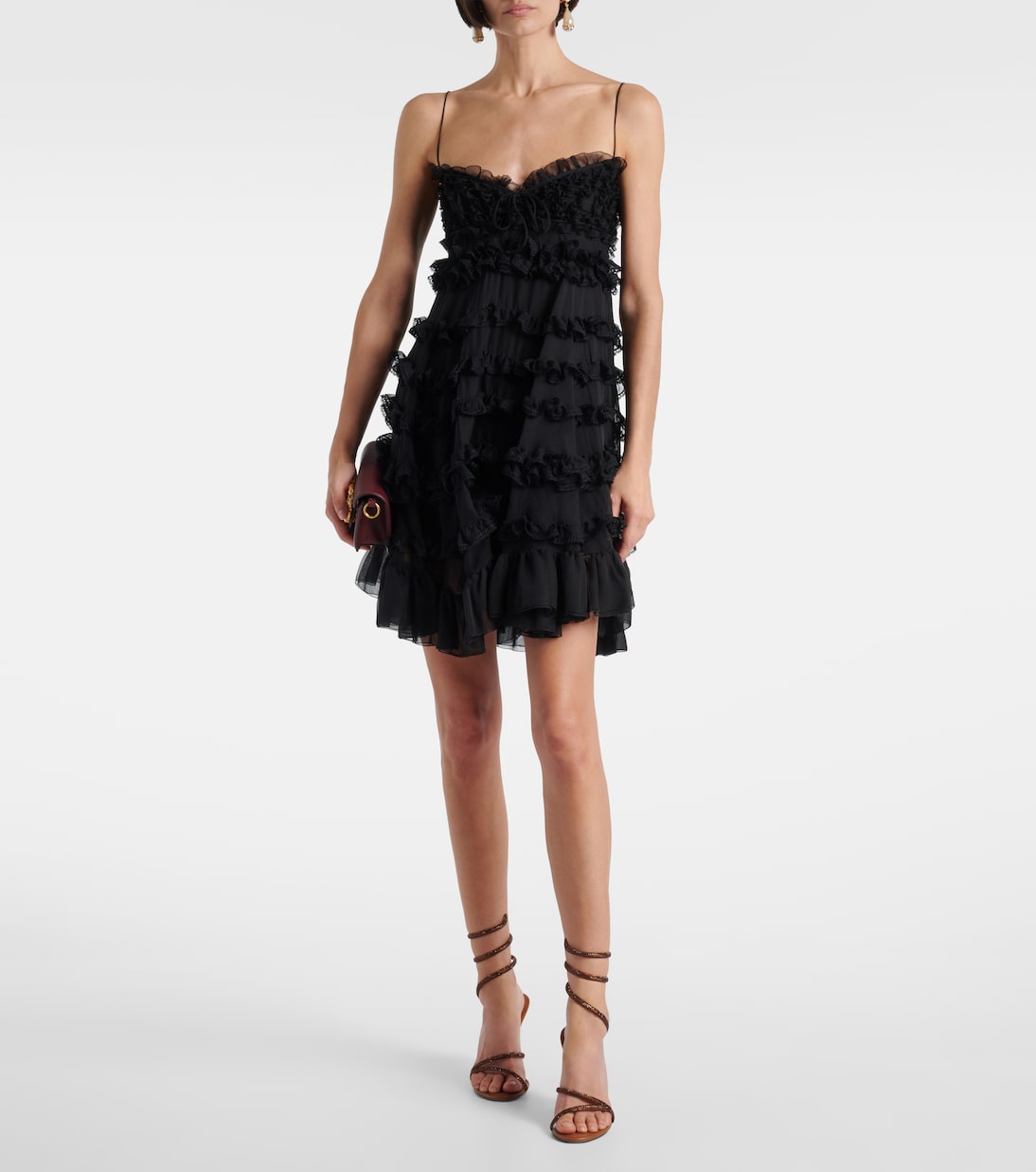 Sandalen Margot aus Satin mit Kristallen  | Rene Caovilla