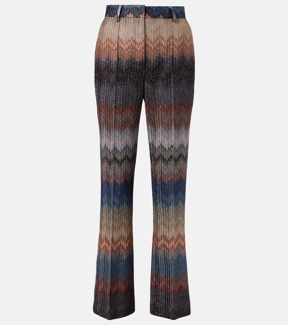 Zigzag lamé flared pants | Missoni