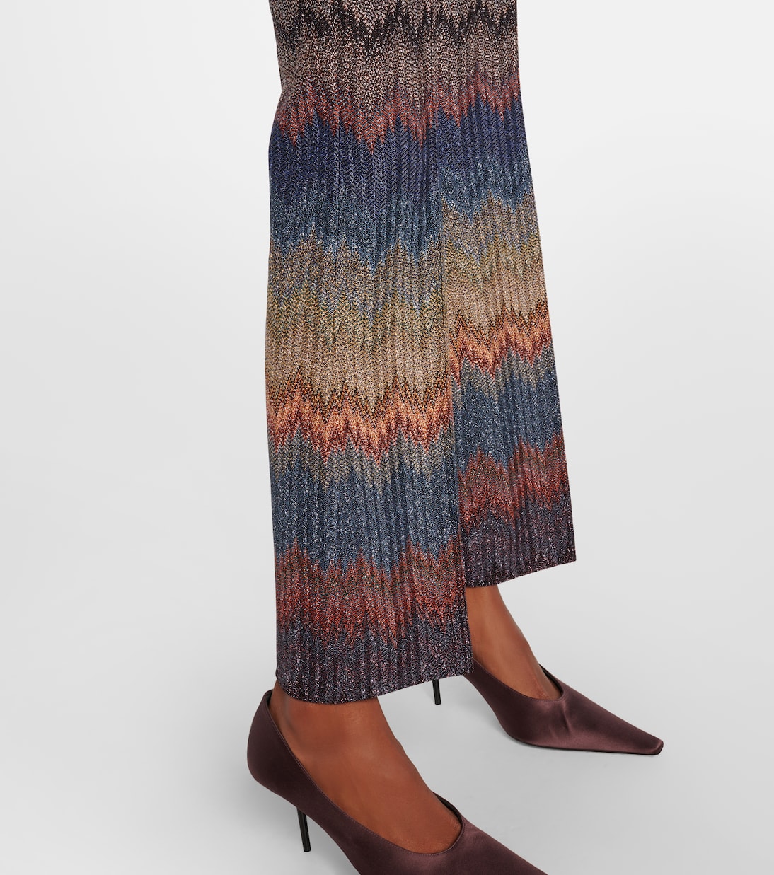 Zigzag lamé flared pants | Missoni
