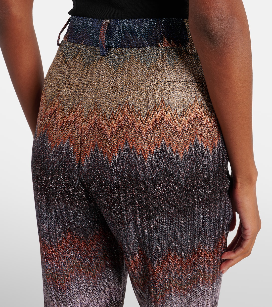 Zigzag lamé flared pants | Missoni