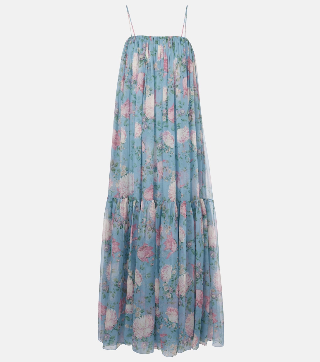 Floral silk muslin maxi dress | Chloé