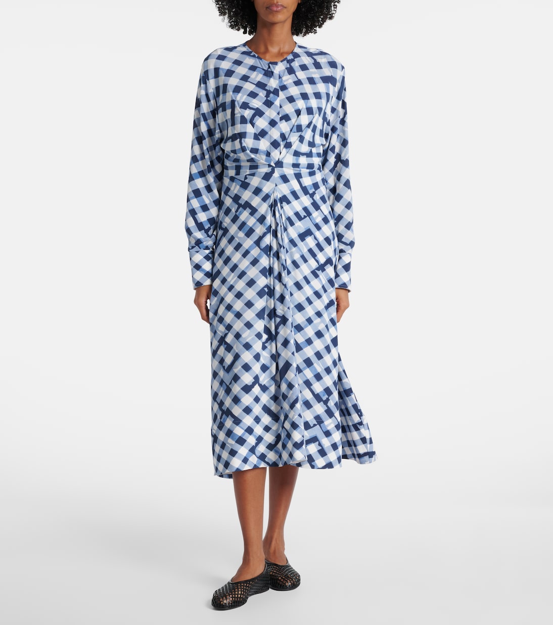 Robe midi à carreaux | Proenza Schouler