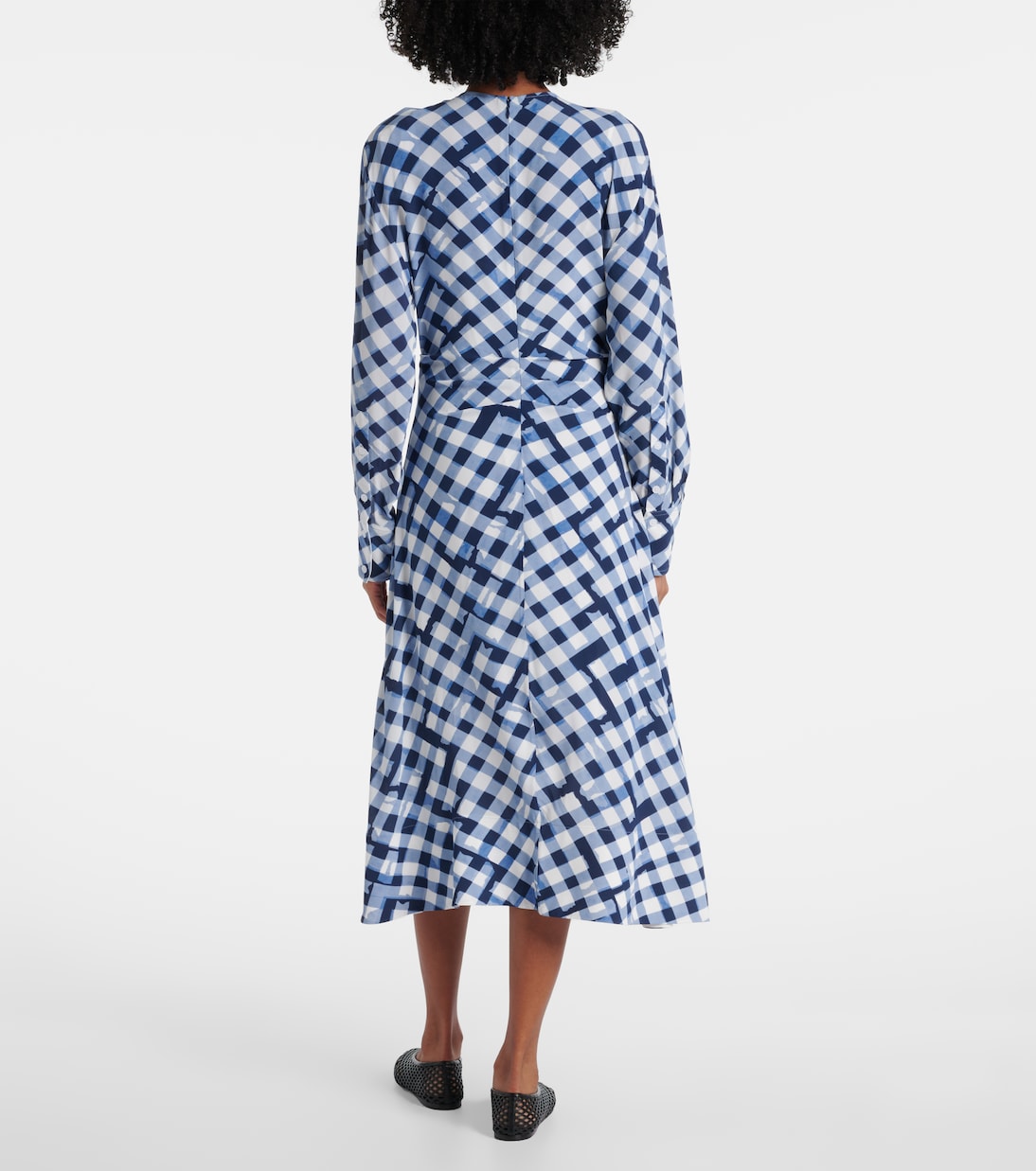 Robe midi à carreaux | Proenza Schouler