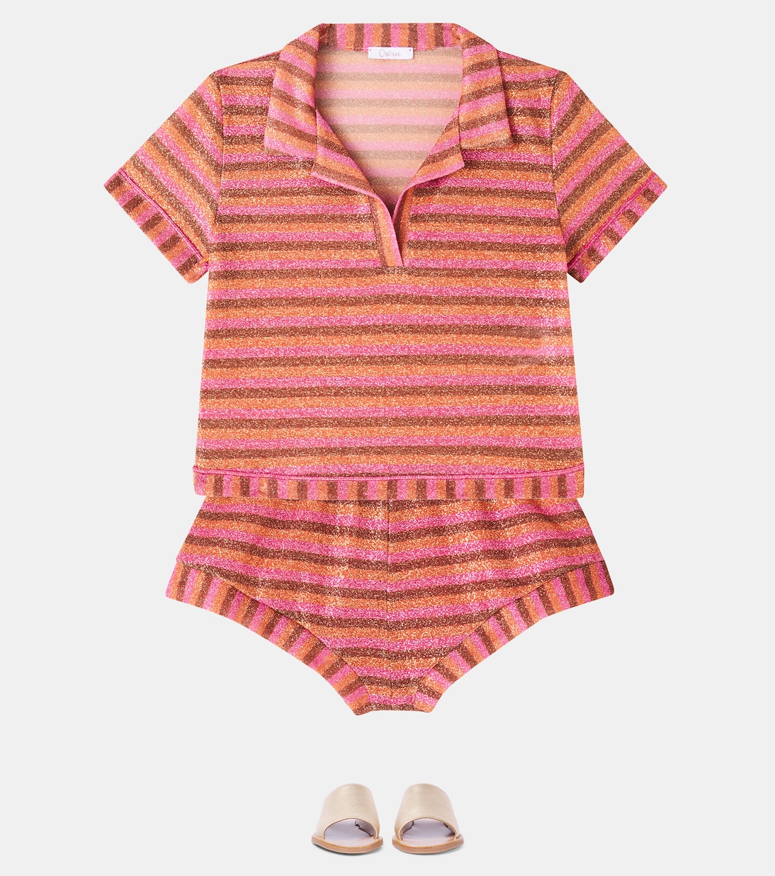 Lumière striped polo shirt | Oséree Kids