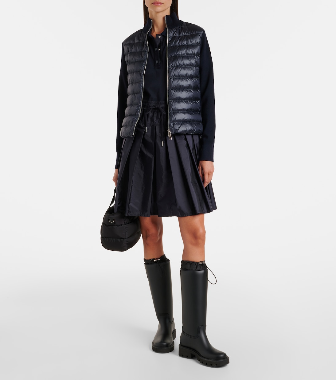 Down-paneled virgin wool cardigan | Moncler