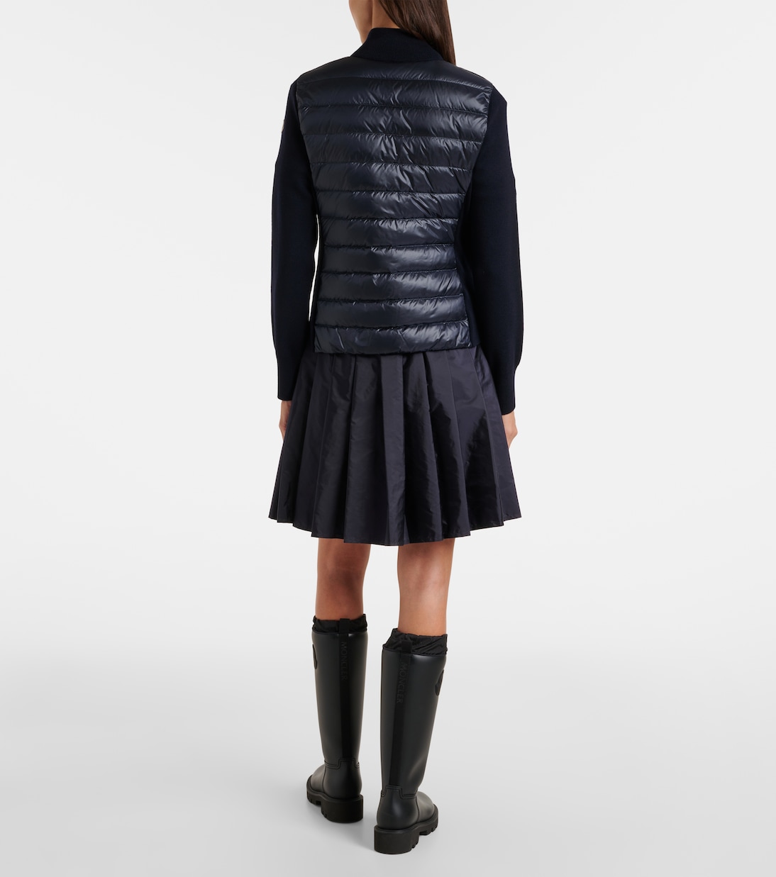 Down-paneled virgin wool cardigan | Moncler
