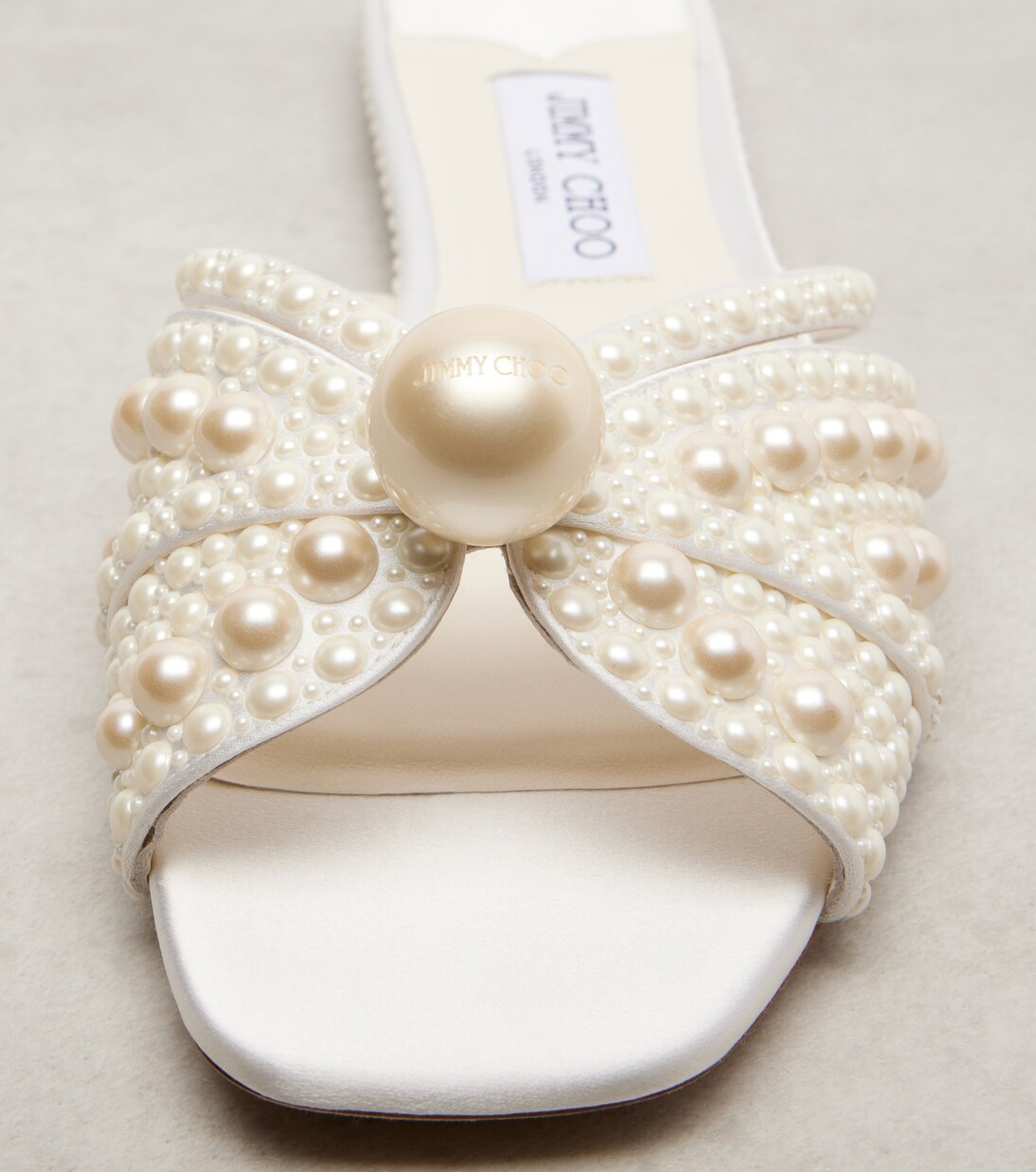 Verzierte Pantoletten Siva aus Satin | Jimmy Choo