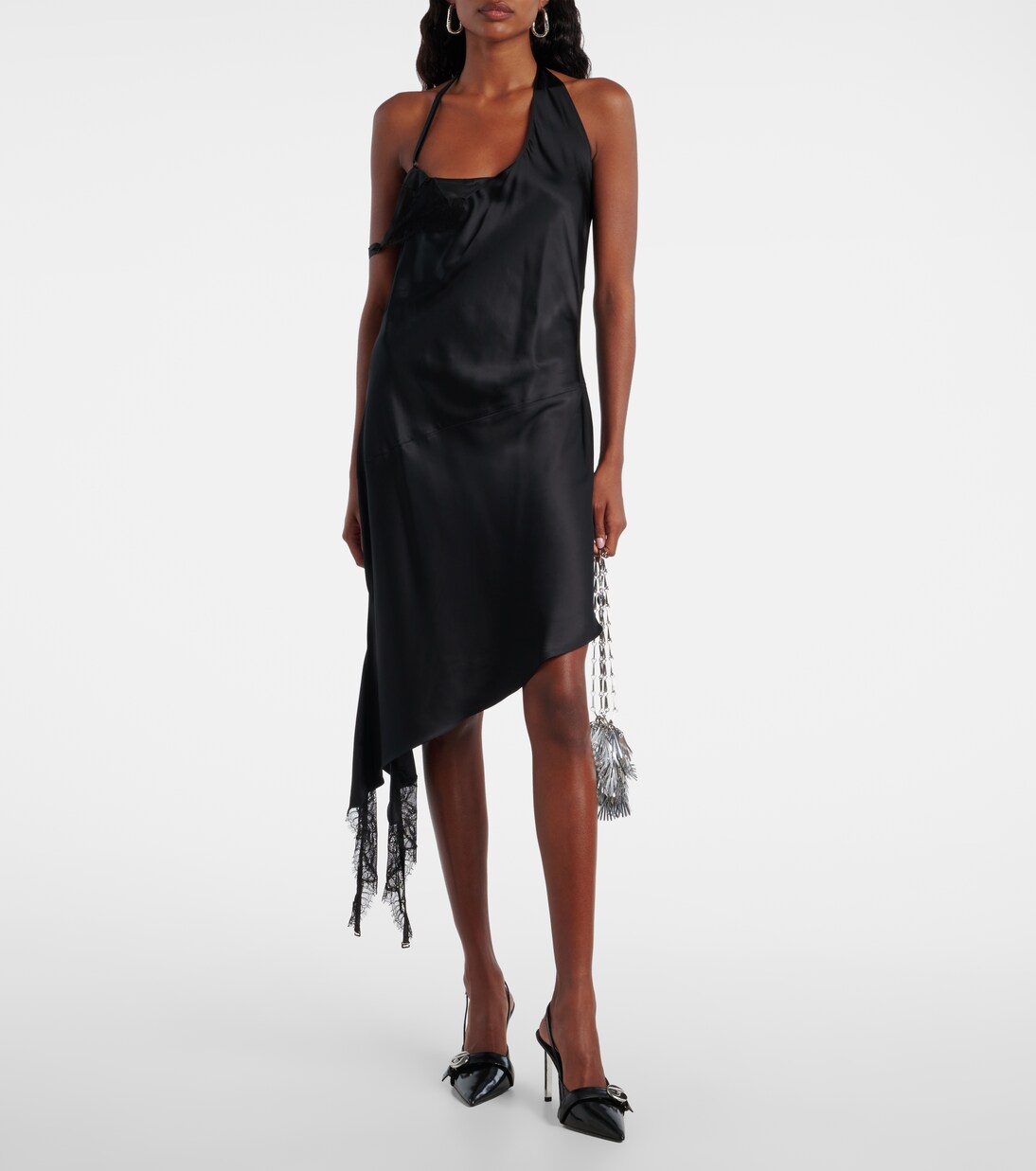 Robe Unhabillered en satin et dentelle | Courrèges