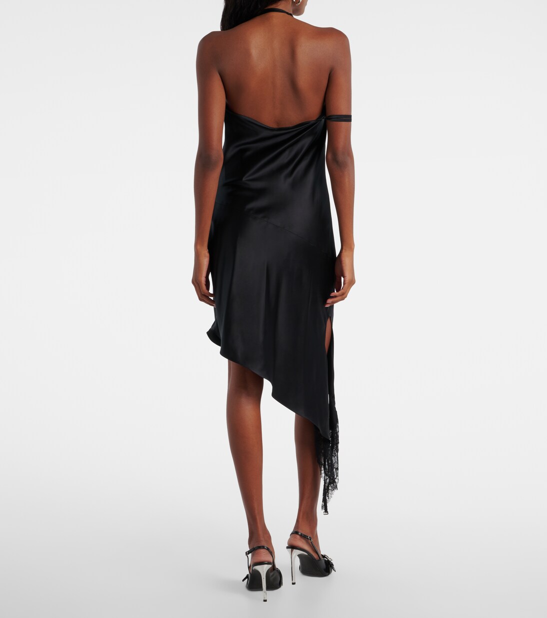 Robe Unhabillered en satin et dentelle | Courrèges