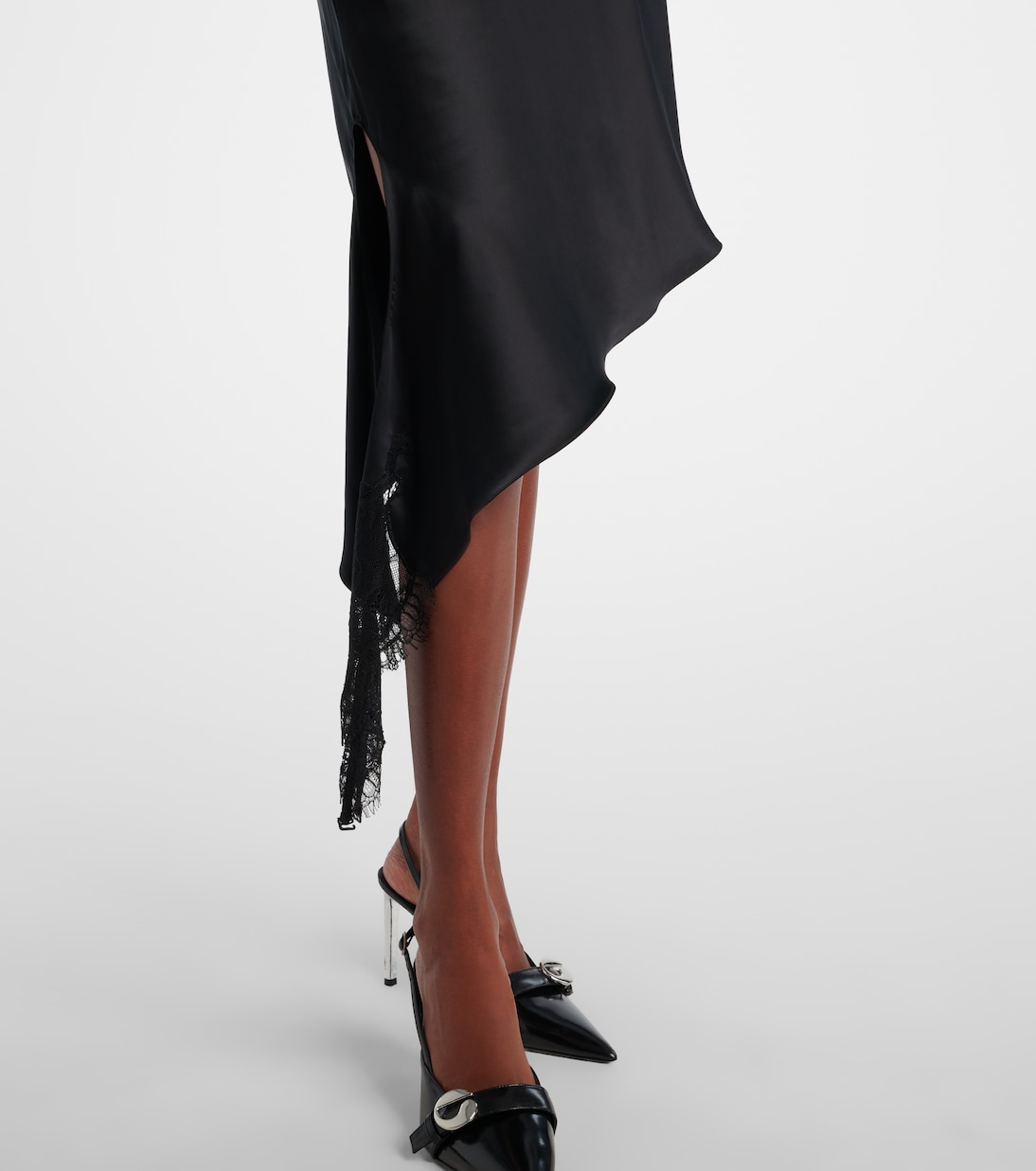 Robe Unhabillered en satin et dentelle | Courrèges