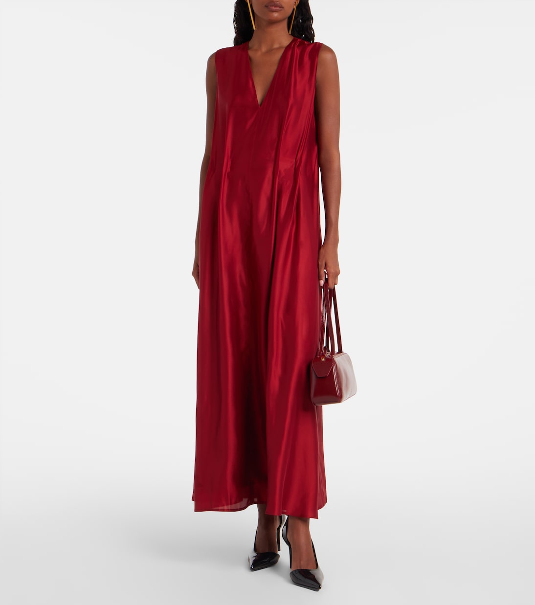 Robe longue Syd en satin | Khaite