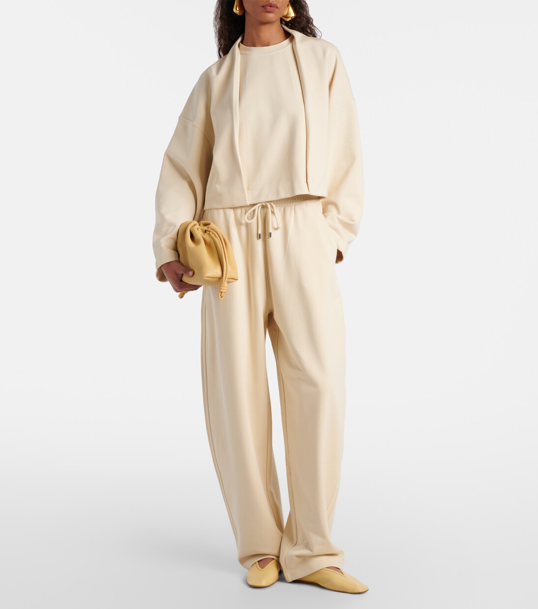 Cotton-blend jersey wide-leg sweatpants | Sportmax