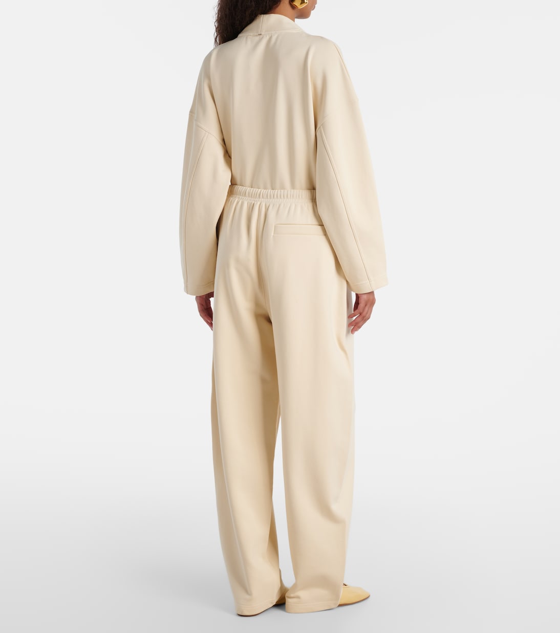 Cotton-blend jersey wide-leg sweatpants | Sportmax