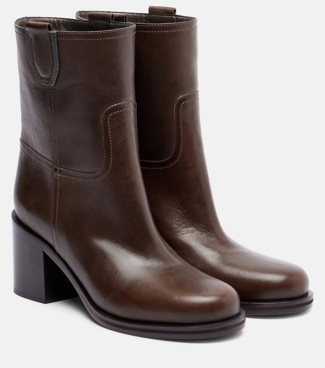 Leather ankle boots | Brunello Cucinelli