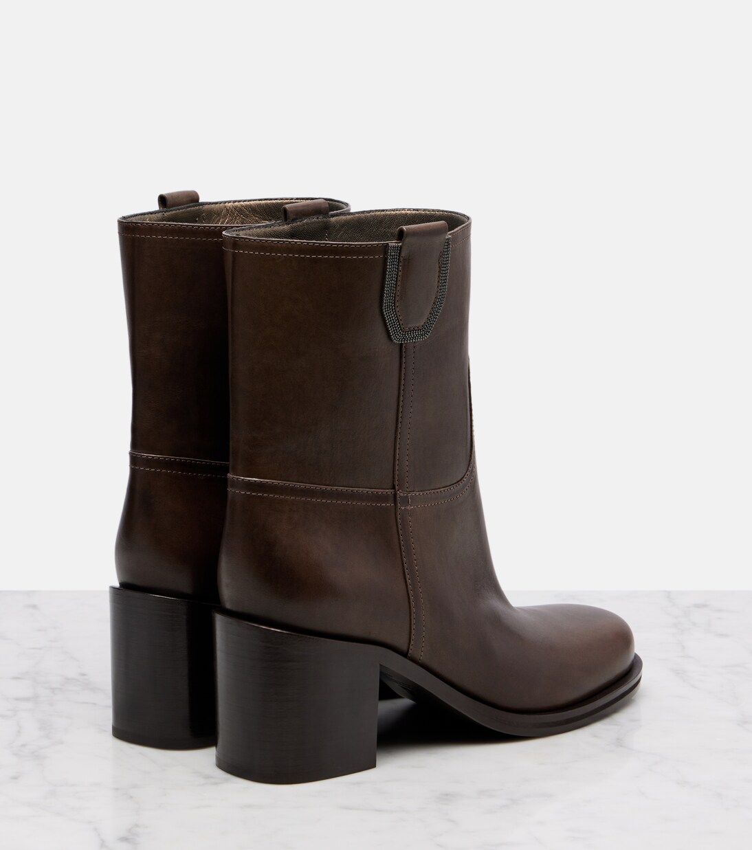 Leather ankle boots | Brunello Cucinelli