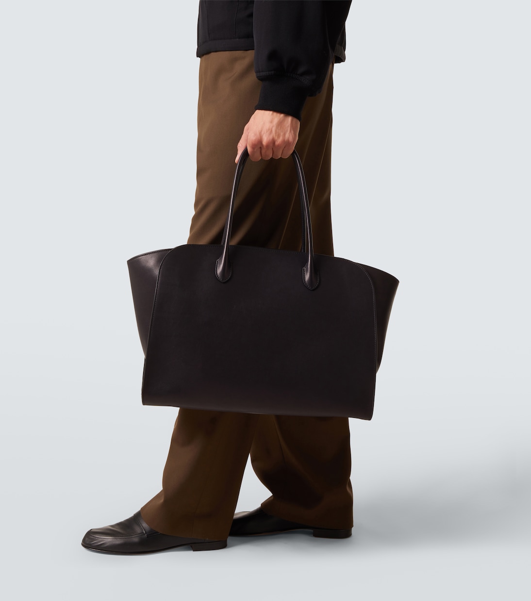 Marlo 17 leather tote bag | The Row
