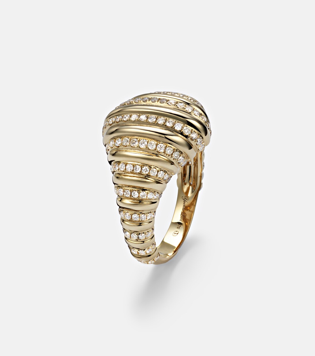 9kt gold ring with diamonds | Yvonne Léon