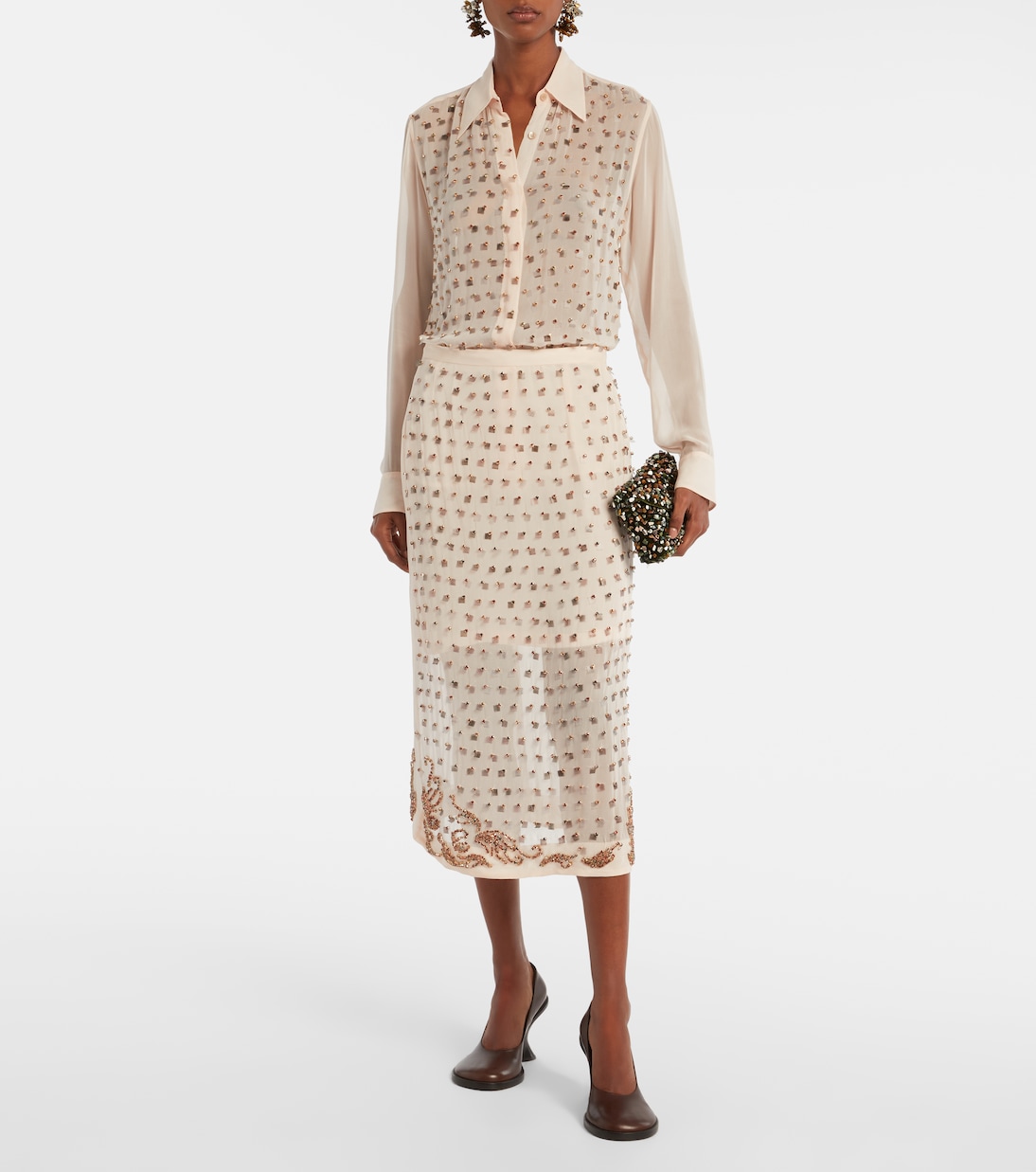 Verzierter Midirock | Dries Van Noten