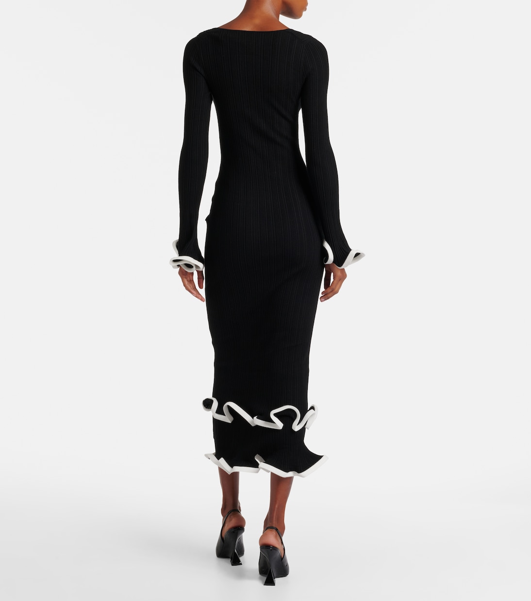 Vestido midi Solani de punto acanalado | Simkhai