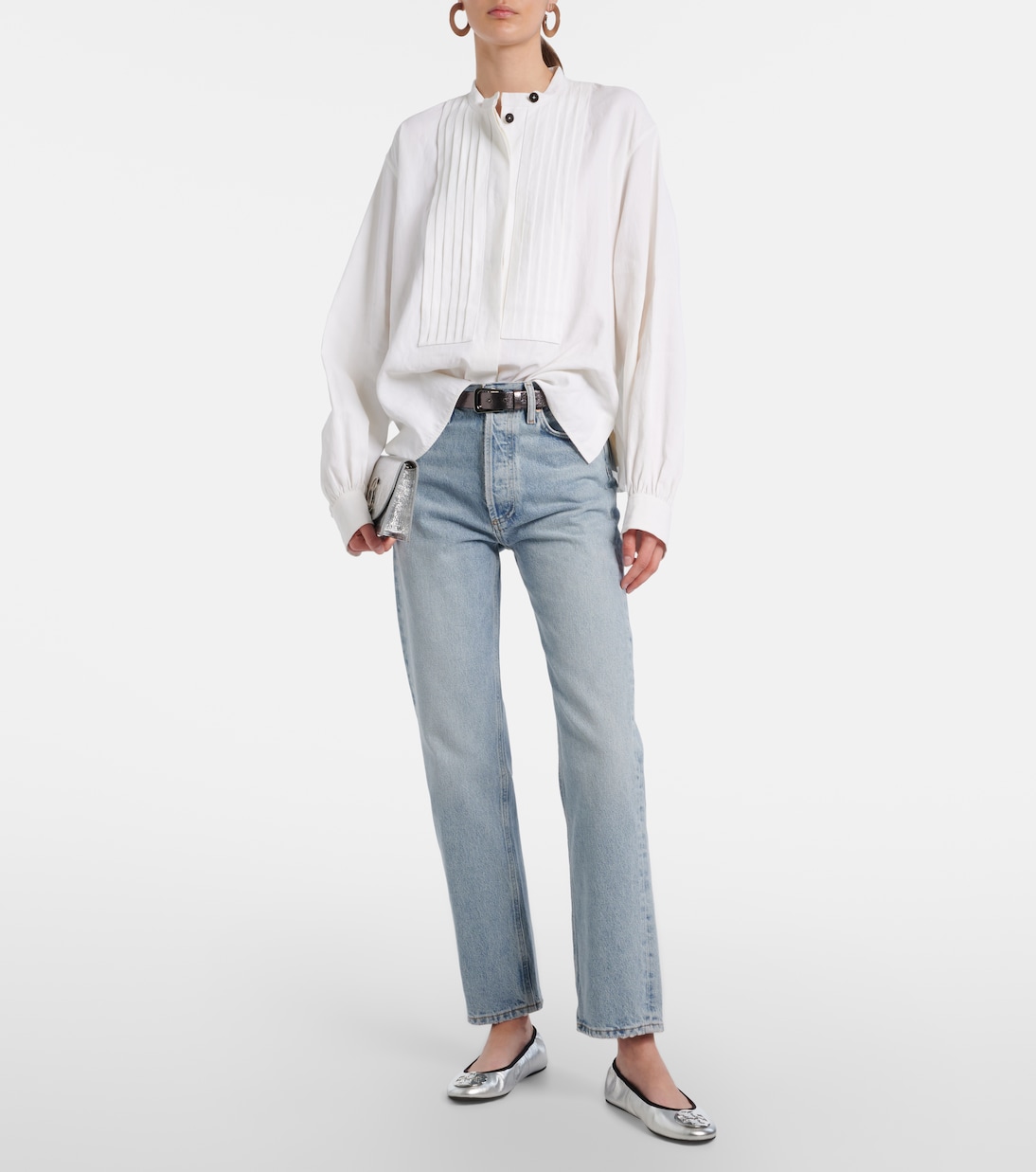 Ballerinas Reva Travel aus Metallic-Leder | Tory Burch