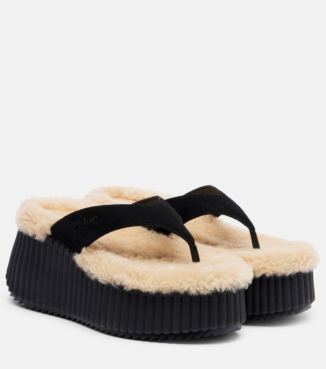 Nama 80 suede platform thong sandals | Chloé